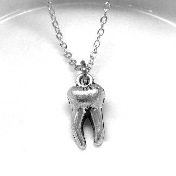 Tooth Charm Pendant Necklace - Picture 1 of 4
